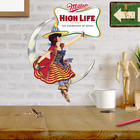 Vintage Style Miller High Life Beer Metal Sign Game Room Man Cave Bar 15 5x12