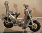 Vintage 1960s Tootsietoy Hitch-ups 1 75  Silver Vespa Scooter Toy Hong Kong