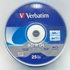 Verbatim 98356 25pk Bd-r Dl 50gb 6x Dual Layer Blu-ray Bluray Blank Discs