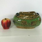 Rare Persian Polychrome Qajar Dynasty Kashkul Begging Bowl 