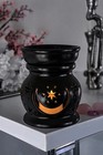 Killstar Crescent Stone Wax Burner In Black