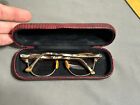 Vintage Liberty 12k Gold Filled Marbled Cat Eye Eyeglasses Glasses Frames