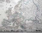 1856 A H Dufour Large Rare Antique Political Map Of Europe - Mountains