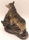 Two American Blood Lust Timber Wolves Track Scent On Rocky Ledge Figure Freeship