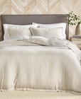 Hotel Collection Linen modal Blend 3 Piece  King Comforter Set Natural