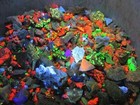Half Pound Fluorescent Mineral Rocks Small Colorful Rock Chips And Some Sand