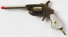 2  Antique 1930s Jmf Fisher Firesure Miniature Toy Replica Gun Fob Mop Handle