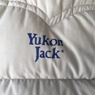Yukon Jack Womens Medium  Large  Reversible Down Fill Snaps Beige Blue Vest