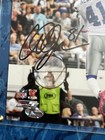 Calvin Johnson Signed Picture Plaque With Football Cards