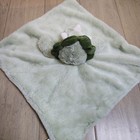 Kellytoy Triceratops Lovey Security Blanket Baby Rattle Toy Green Dinosaur Plush