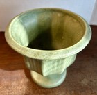 Vintage Haeger Ceramic 5 1 4    Footed Speckled Green olive Planter Pot Signed