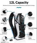 Water Buffalo Hydration Pack Backpack W 2l Water Bladder  black  12l Capacity