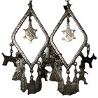 Vintage Park Lane Silver Tone Native American Inspired Clip On Earrings J-10o