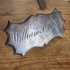 Antique William J  Delcher Funeral Casket Coffin Silverplate Presentation Plaque