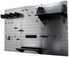Wall Control Steel Pegboard Standard Tool Storage Kit 30 Pieces 32 X 48 In 