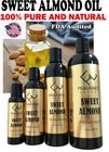 Sweet Almond Carrier Oil 100  Pure Natural Organic For Skin face hair   Massage 