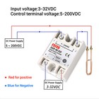 Dc To Dc Solid State Relay Module 10a-100a Ssr-10dd To Ssr-100dd - Heatsinks New