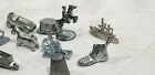  4 Vtg Lot Of Ten Monopoly Movers Pewter Replacement Pieces Classic   Retired E5
