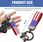 Usa Flag Key Chain With Zinc Alloy Rings  360   Rotatable Anti Lost D-ring