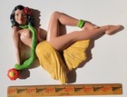 Vintage Hawaiian Art Pottery Nudie Pin-up Hula Girl Wall Sculpture Nude