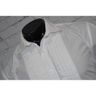 Lauren Ralph Lauren Tuxedo Shirt Men Large 16 34 35 White Pleated French Cuff