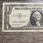 1957  1 One Dollar Silver Certificate Star Note Well Circulated Blue Seal