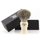 Pure White Badger Hair Shaving Brush With Brass Handle Men Grooming Tool