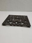 Cast Iron Metal Square Trivet Tea Pot Sauce Pan Stand Rustic Style Top Protector