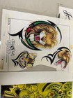 6 1990s  Color Tattoo Flash Sheets Laminated Official Tattoo Brand Charity Heart
