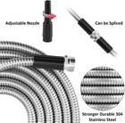 25 50 75 100ft 304 Stainless Steel Metal Garden Water Hose Flexible Patio Home