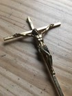 Vintage Inri Solid Brass Handmade Jesus Christ Crucifix Cross Wall Hanging 10 