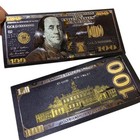 Black Gold Foil Usa Banknote 100 Dollar Bills Plastic Commemorative Coin Money