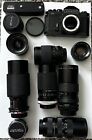 Vintage 35mm Camera   Lens Lot  Chinon  Canon  Minolta  Vivitar  Soligor