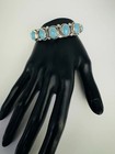 New Navajo Priscilla Smith Beautiful Sterling   Turquoise Cuff 6 5-7  Fit 30 Grm