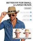 Xxl Straw Cowboy Hat large Size Beige Xl-2xl Big Head Fit 23 6 -24 4  60-62cm