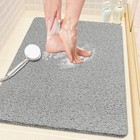 Pvc Loofah Shower bathtub Mat Non-slip  24x16 Inch  Soft Tub Mat With Drain     