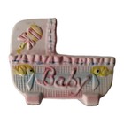 Vintage My-neil Ceramic Baby Bassinet Planter Pastel Nursery Decor Stroller
