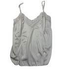 Vintage Kayser White Nylon Lace Trimmed Slip Dress Size 36 Made In Usa