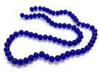 72 Vintage Glass Cobalt Blue 6mm  Smooth Round Beads 4564