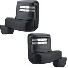 Pair Black Towing Mirror For Chevy Silverado 1500 19-23 Power Heated bsm signal