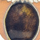 Vintage Littlejohn Ceramic Pottery Clay Owl Plaque Wall Art Yellow Purple Brown