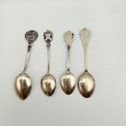 Vintage German Souvenir Spoons 800 835 Silver Enamel Crests Set Of 4 Reu