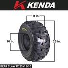 Kenda Bearclaw Ex K573 - 25x11-10 Rear Atv utv Tires 6-ply 25x11x10  2 Pk 