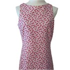 Vintage Victoria Holley Sleeveless Sheath Dress Size 8p Pink Floral Cottagecore