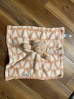 Kids Preferred Pink Bear Baby Blanket Heart Security Blanket Lovey Vguc