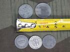 Lot Of Five Wwii German Reichspfennig Coins  1  5  And 10 Rpf  Coin Zinc 1940s