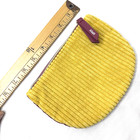 Ipsy Corduroy Makeup Bag     Yellow With Red Zipper