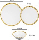 Melamine Dinnerware Sets  Outdoor Dishes Set  Sets Of 12  White