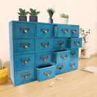 16 Drawers Apothecary Cabinet Library Card Catalog Cabinet Tabletop Vintage Apot