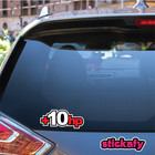 Plus 10 Horsepower  10hp Vinyl Sticker For Laptop Car Decal Boat Aussie Funny